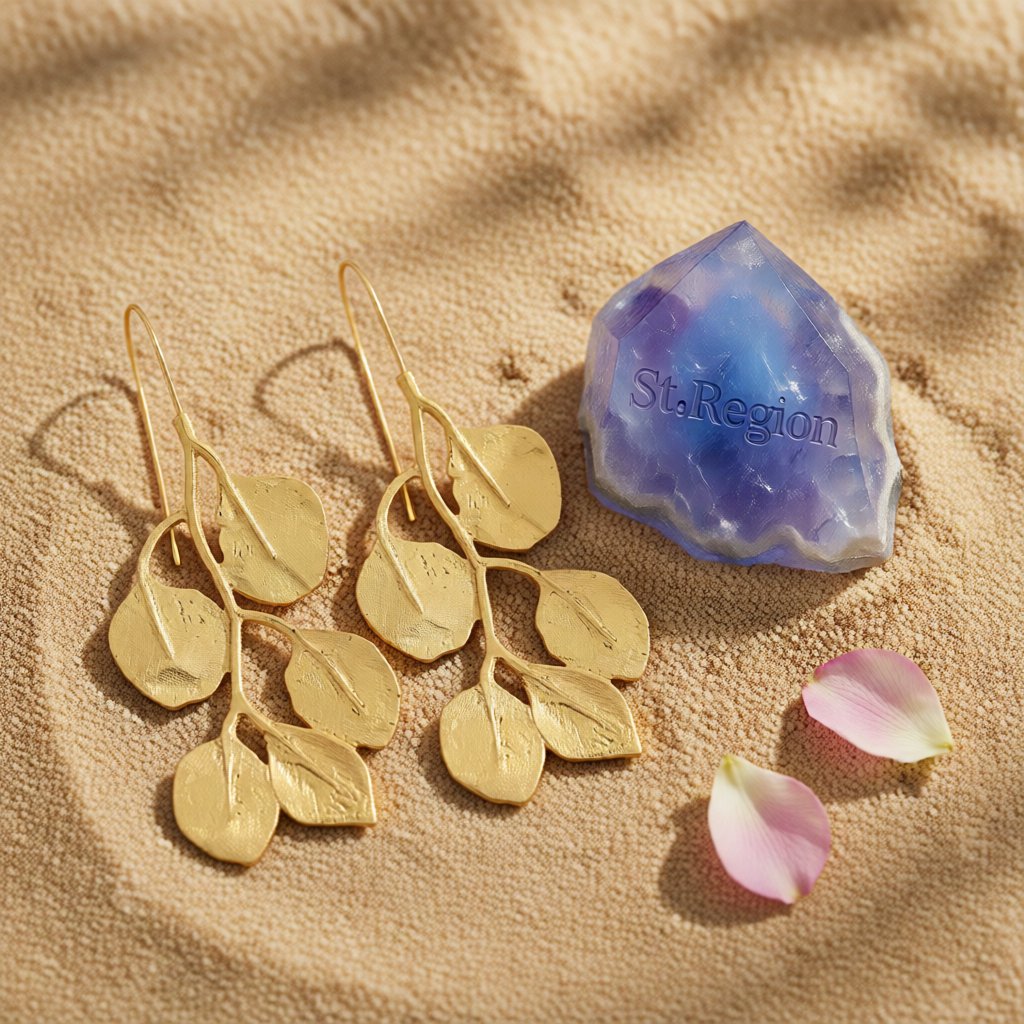 18K Gold-Plated Botanical Drop Earrings