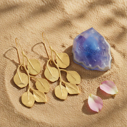 18K Gold-Plated Botanical Drop Earrings