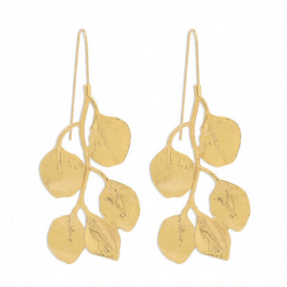 18K Gold-Plated Botanical Drop Earrings