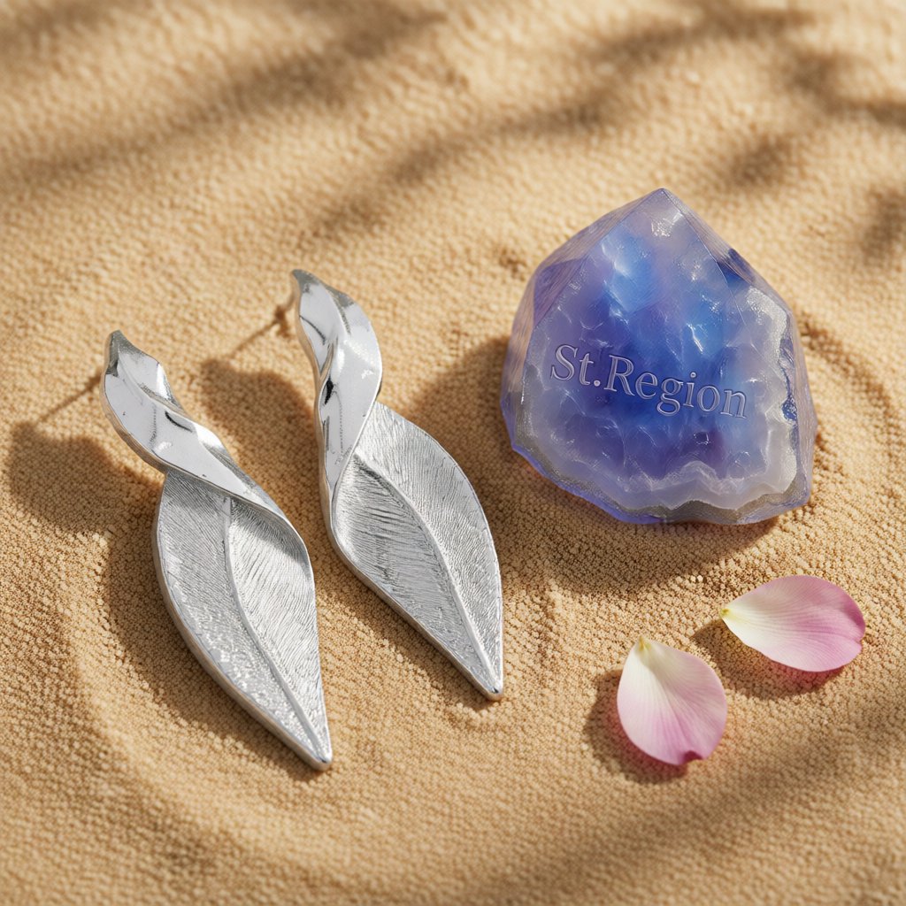 Silver-Plated Twisted Leaf Drop Earrings