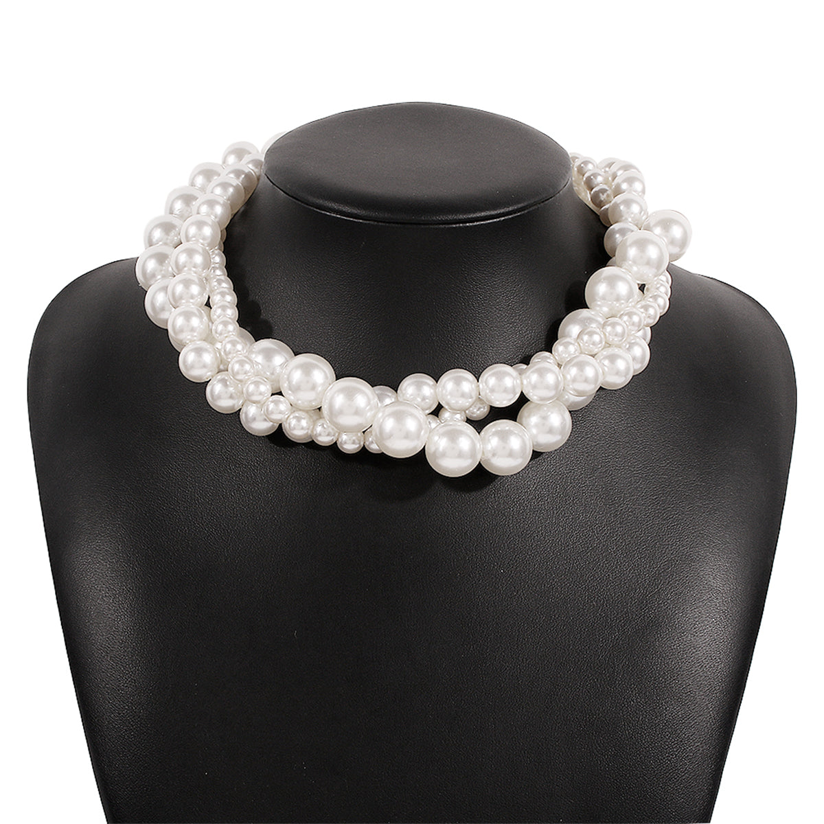 Pearl and Silver-Plated Interlocked Necklace, silver pendant necklace for women, vintage-inspired design, styled look