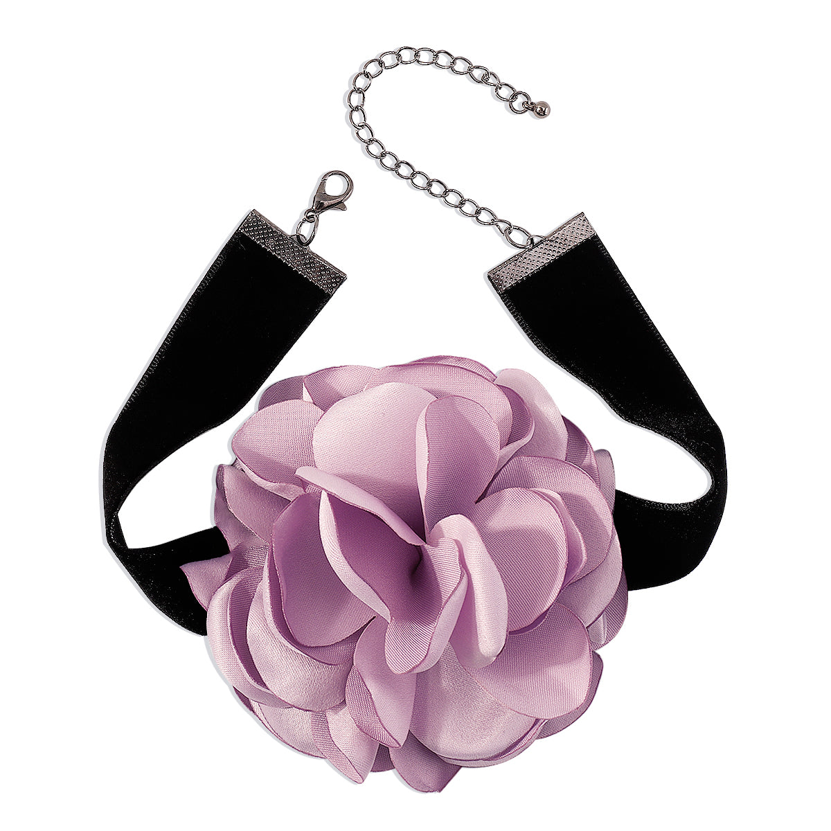 Black and Purple Rose Choker Necklace, chunky choker necklace, everyday style, styled look