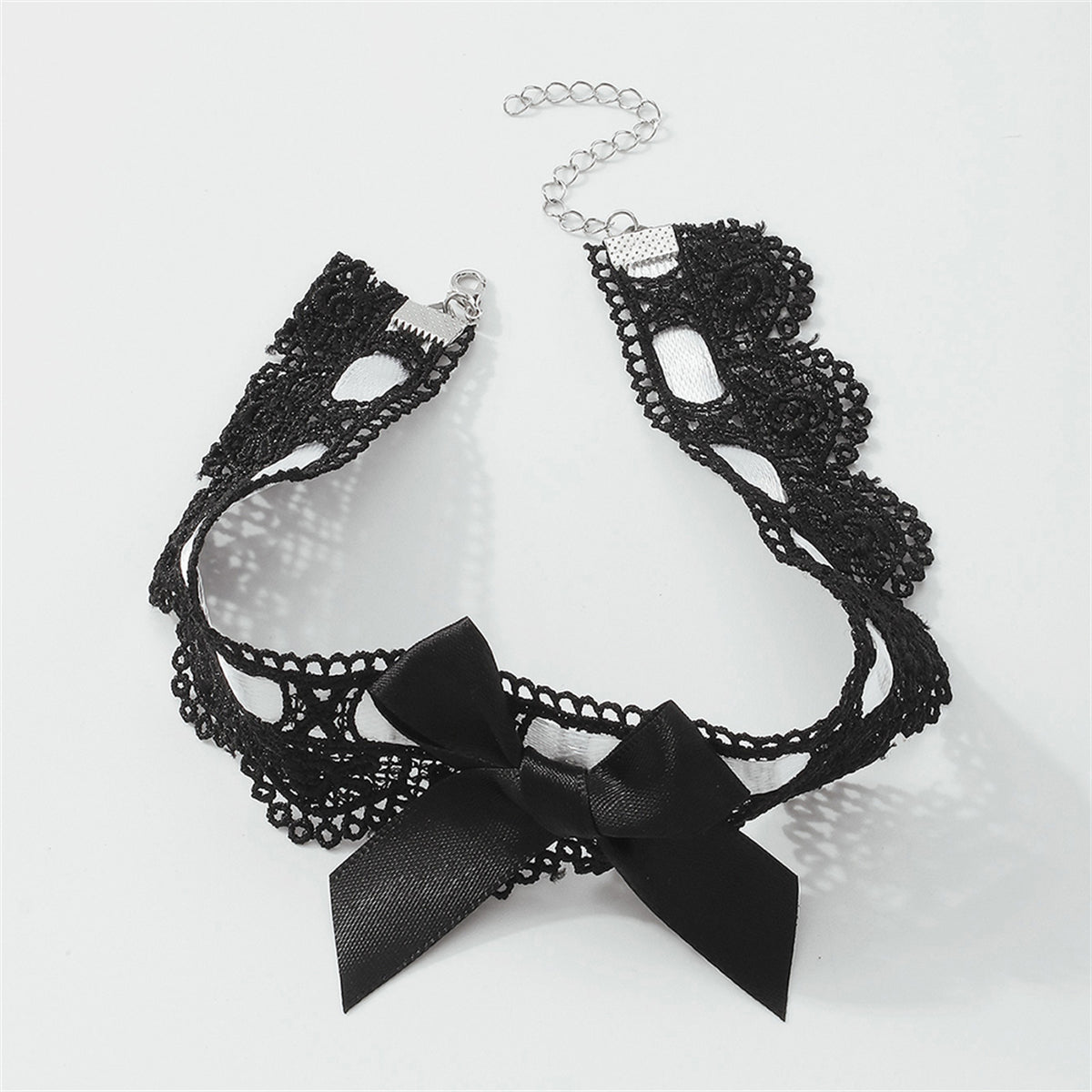 Black and White Bow Choker, chunky choker necklace, dainty minimalist design, lifestyle look