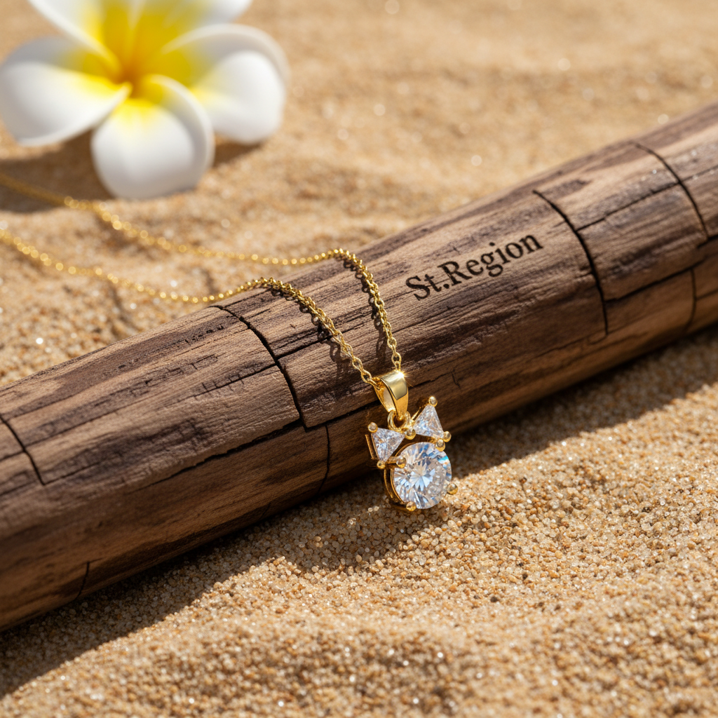 Clear Crystal & 18K Gold-Plated Bow Pendant Necklace - Street Region