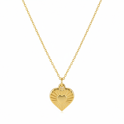 18K Gold-Plated Heart Pendant Necklace - Street Region