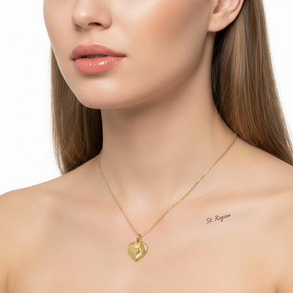 18K Gold-Plated Heart Pendant Necklace - Street Region