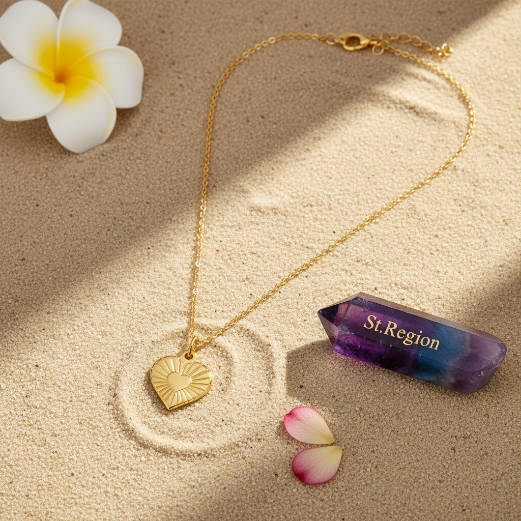 18K Gold-Plated Heart Pendant Necklace - Street Region