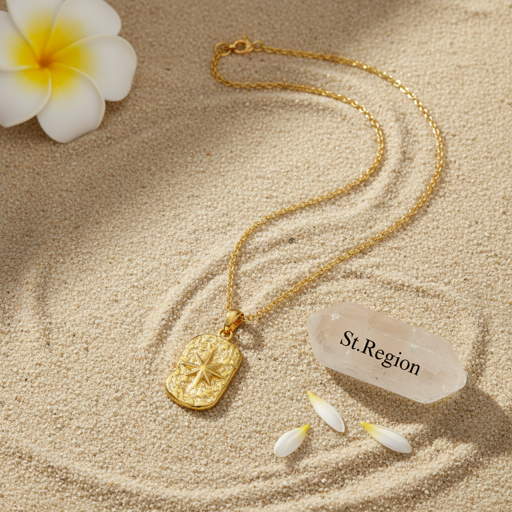 18K Gold-Plated Star Card Pendant Necklace - Street Region