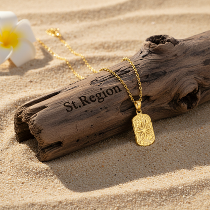 18K Gold-Plated Star Card Pendant Necklace - Street Region