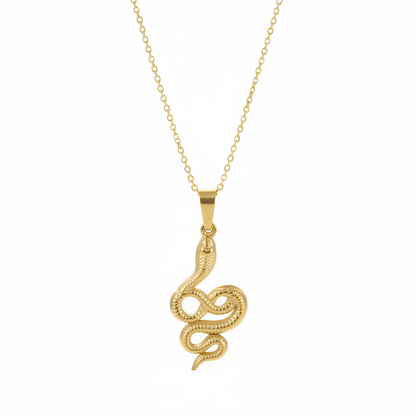 18K Gold-Plated Snake Pendant Necklace - Street Region