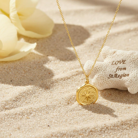 18K Gold-Plated Star Coin Pendant Necklace