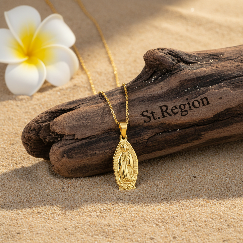 18K Gold-Plated Mary Pendant Necklace - Street Region