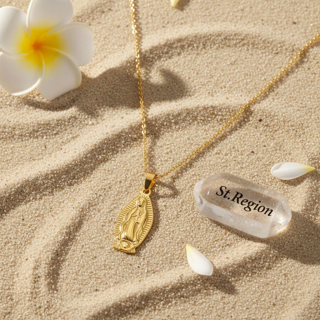 18K Gold-Plated Mary Pendant Necklace - Street Region