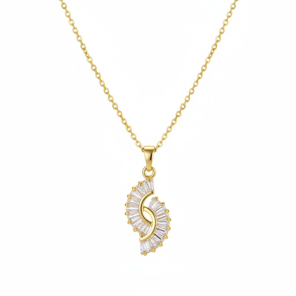 Crystal & 18K Gold-Plated Botanical Pendant Necklace - Street Region