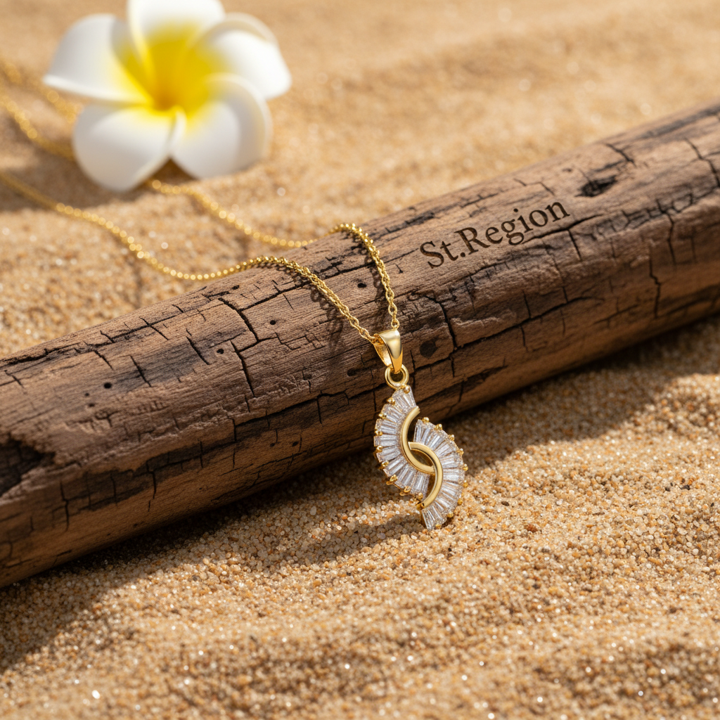 Crystal & 18K Gold-Plated Botanical Pendant Necklace - Street Region