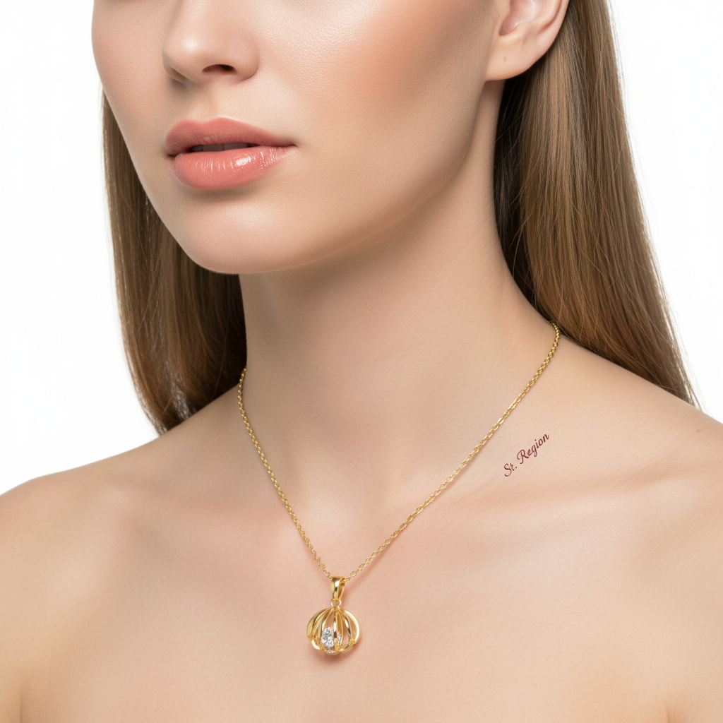 Crystal & 18K Gold-Plated Shell Pendant Necklace - Street Region