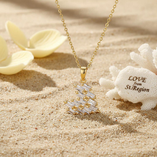 Crystal & 18K Gold-Plated Heart Pendant Necklace