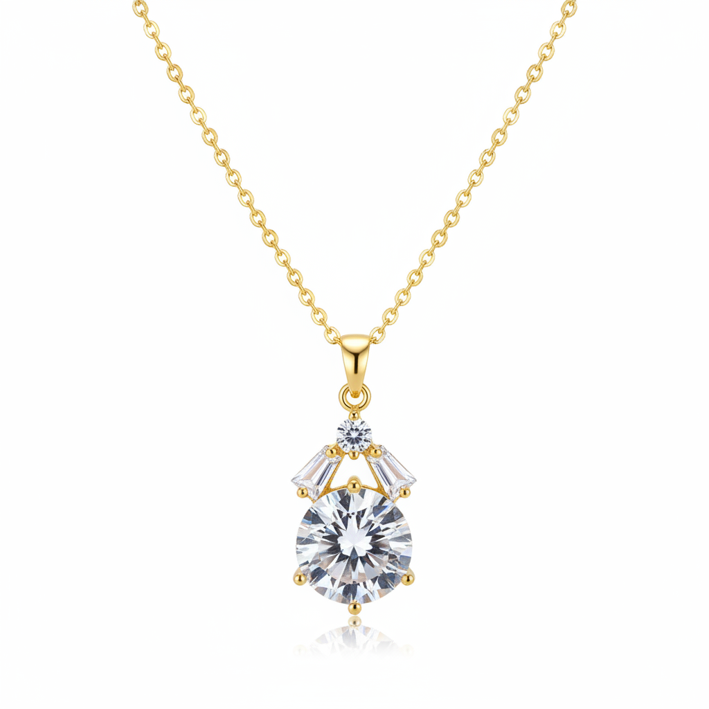 Crystal & Cubic Zirconia Geo Pendant - Street Region