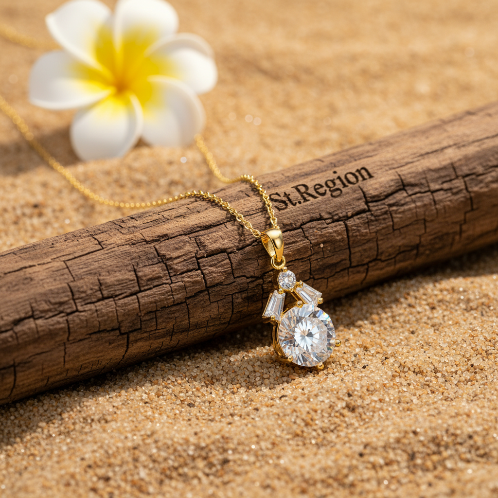 Crystal & Cubic Zirconia Geo Pendant - Street Region