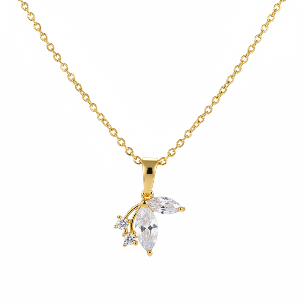 Crystal & 18K Gold-Plated Butterfly Pendant Necklace - Street Region