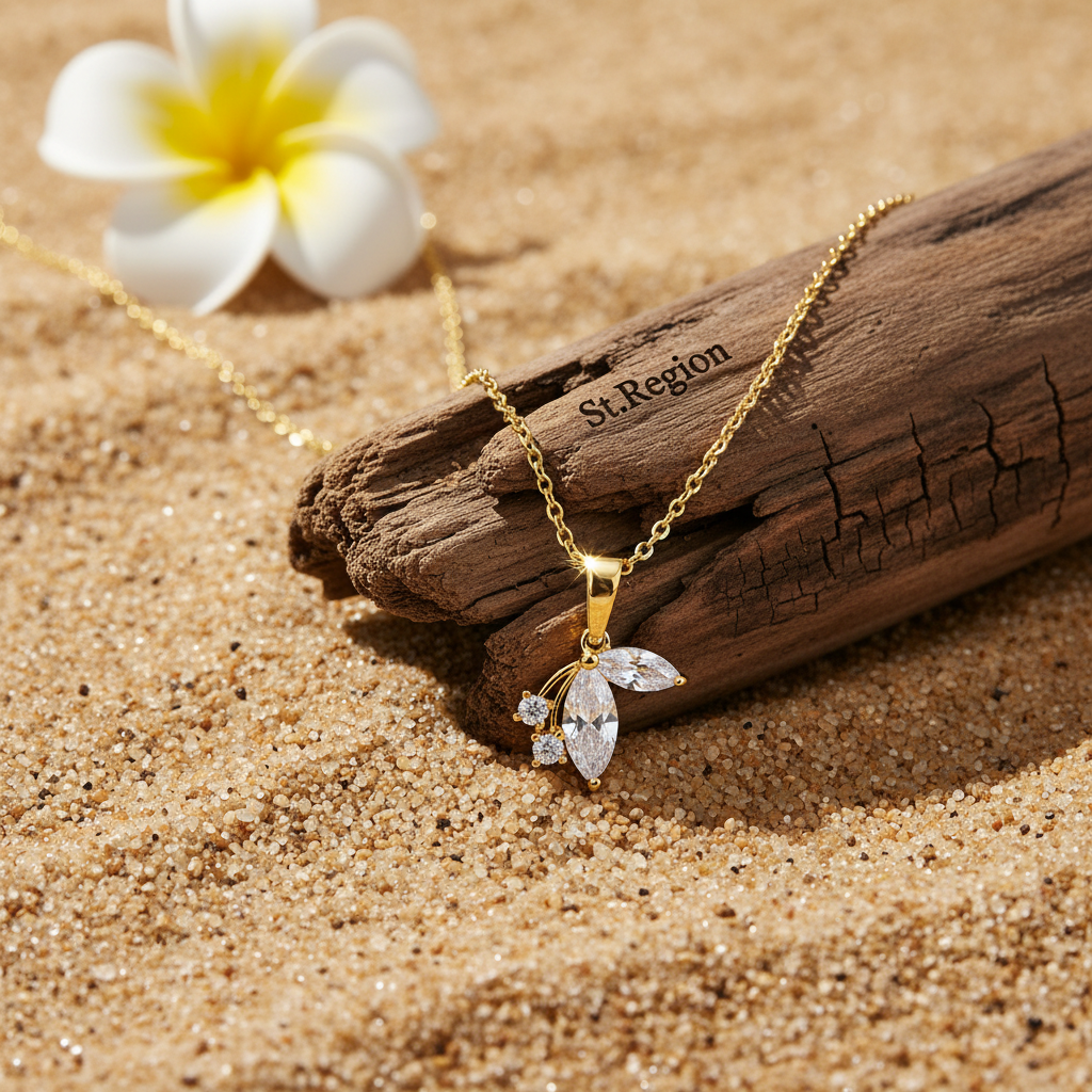 Crystal & 18K Gold-Plated Butterfly Pendant Necklace - Street Region
