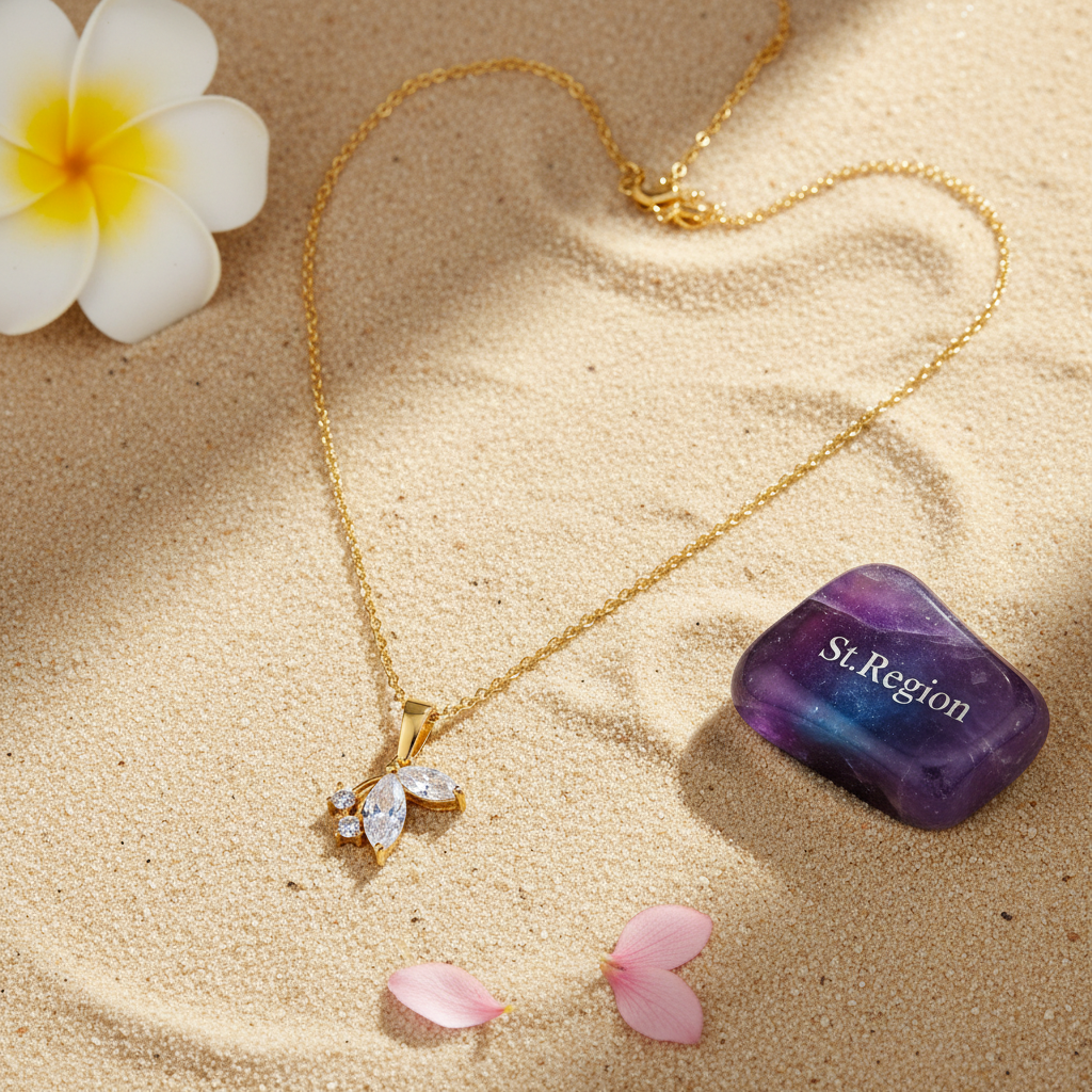Crystal & 18K Gold-Plated Butterfly Pendant Necklace - Street Region