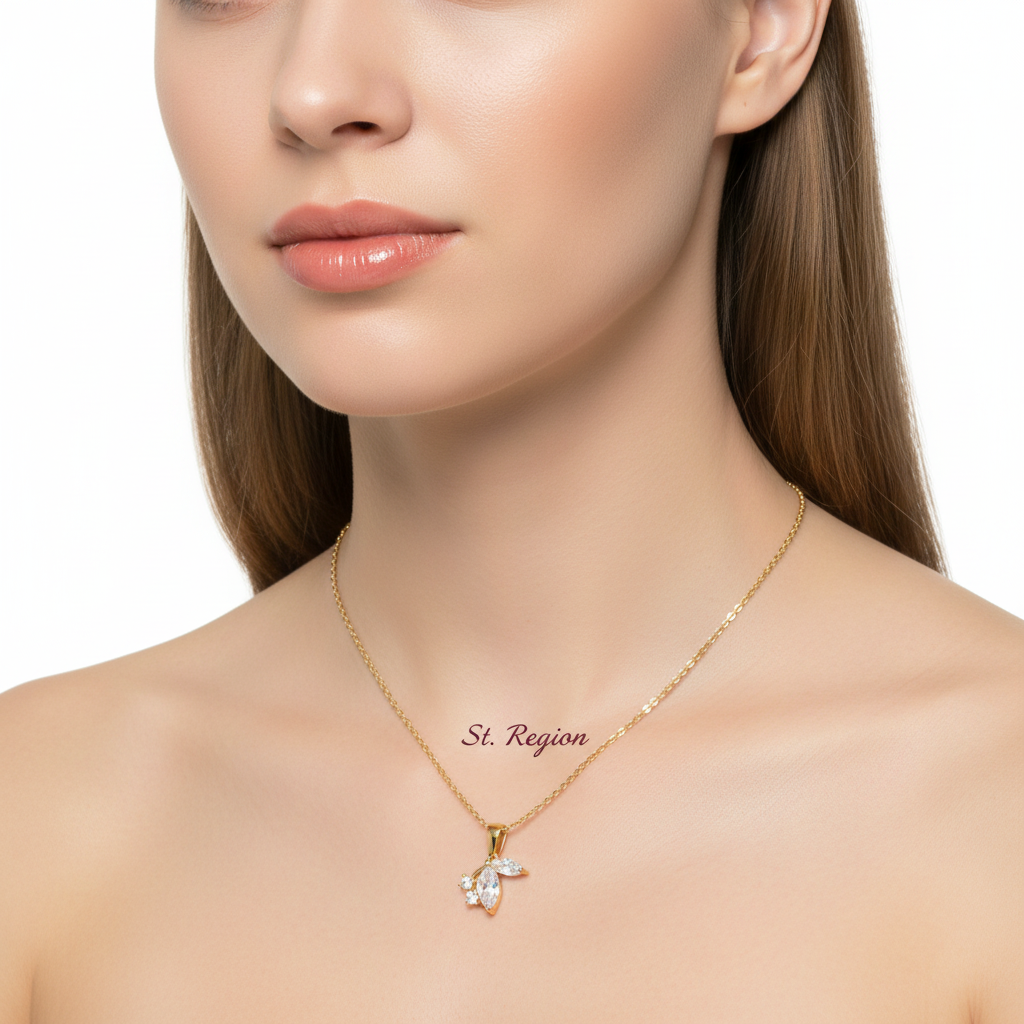 Crystal & 18K Gold-Plated Butterfly Pendant Necklace - Street Region