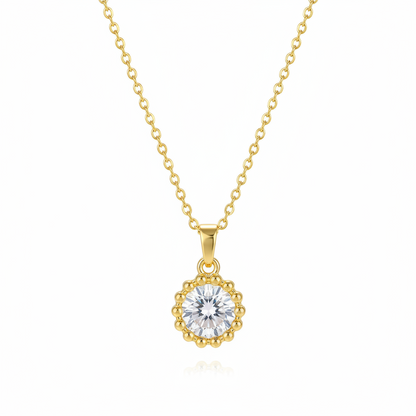 Crystal & 18K Gold-Plated Round Bead Pendant Necklace - Street Region