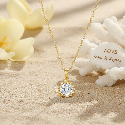 Crystal & 18K Gold-Plated Round Bead Pendant Necklace - Street Region