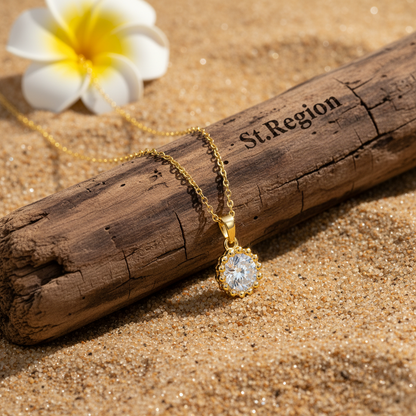 Crystal & 18K Gold-Plated Round Bead Pendant Necklace - Street Region