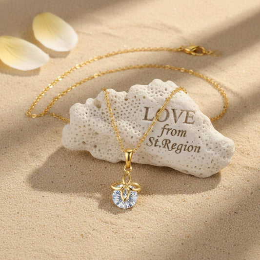 Crystal & 18K Gold-Plated Clover Pendant Necklace