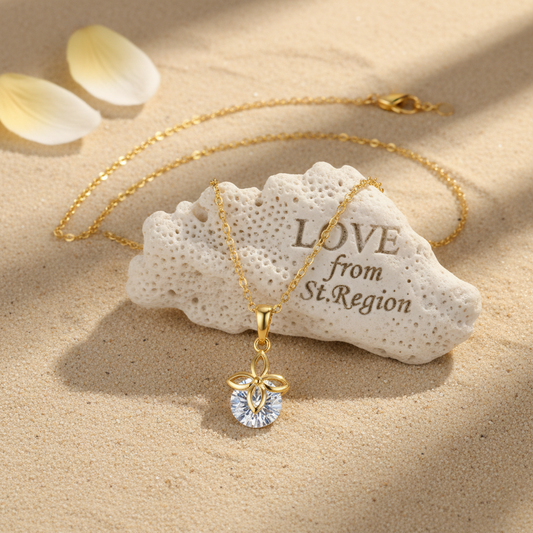 Crystal & 18K Gold-Plated Clover Pendant Necklace - Street Region