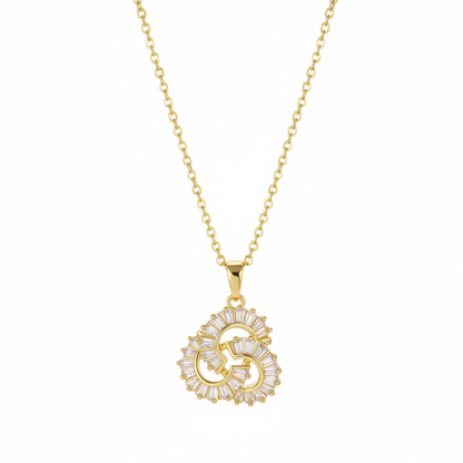 Crystal & 18K Gold-Plated Interlocked Swirl Pendant Necklace - Street Region