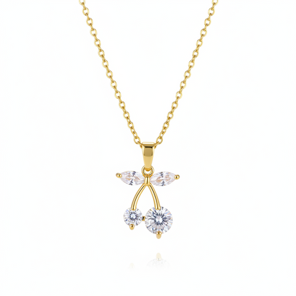 Crystal & 18K Gold-Plated Cherry Pendant Necklace - Street Region
