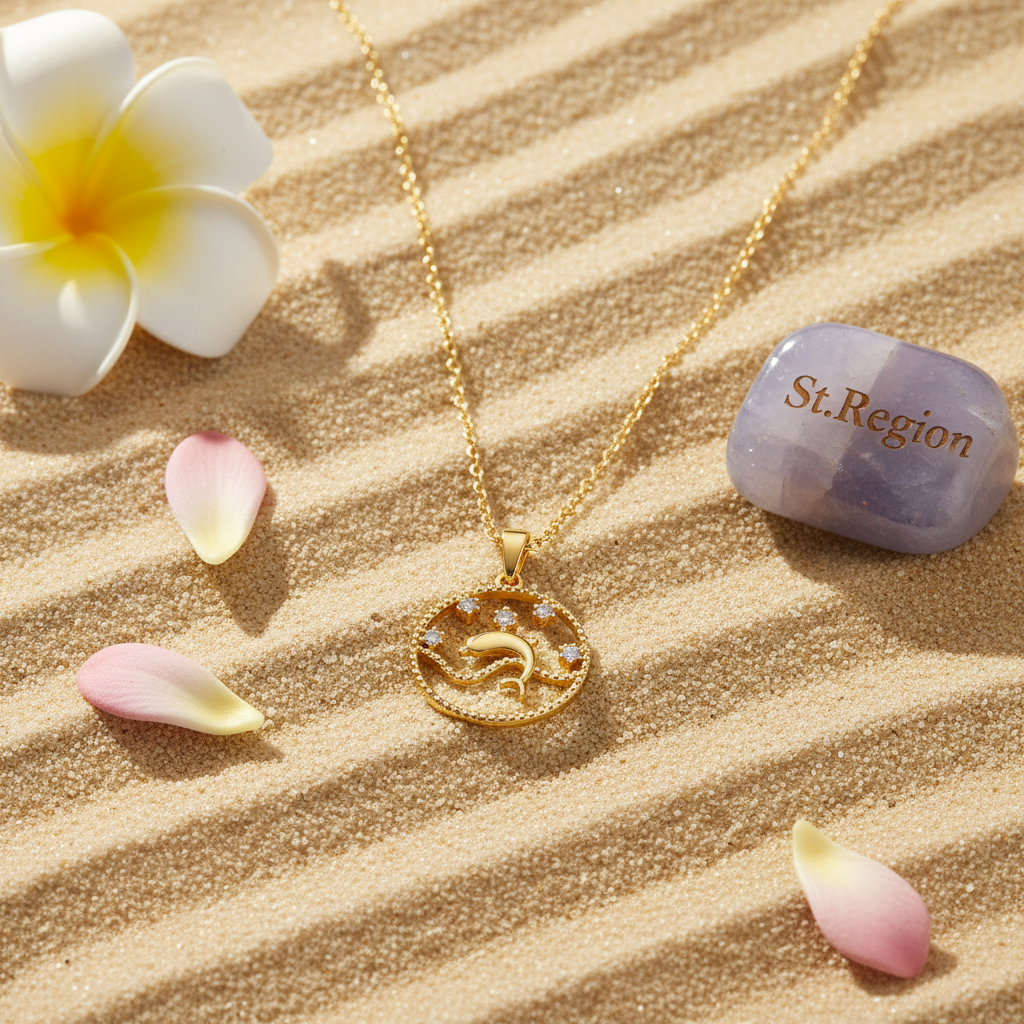Cubic Zirconia & 18K Gold-Plated Dolphin Pendant Necklace - Street Region
