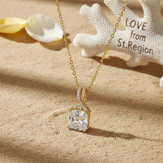 Crystal & Cubic Zirconia Pendant Necklace - Street Region