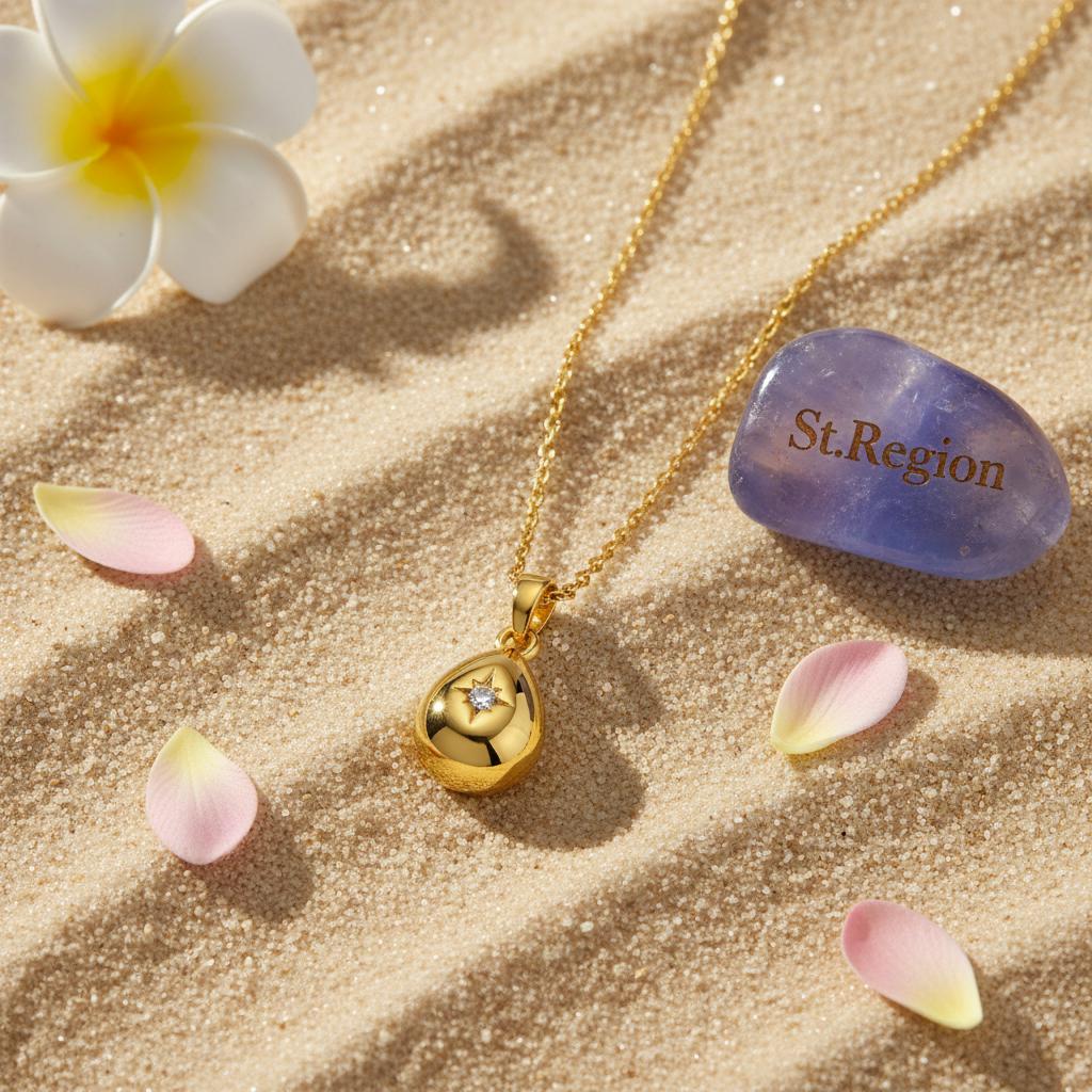 Cubic Zirconia & 18K Gold-Plated Drop Pendant Necklace
