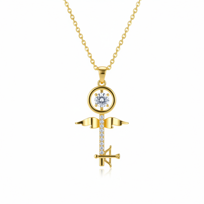 Crystal & Cubic Zirconia Key Pendant Necklace - Street Region