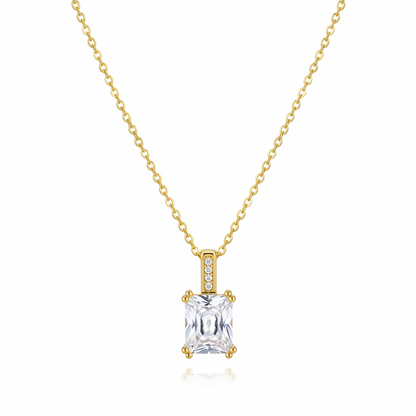 Princess-Cut Crystal & Cubic Zirconia 18K Gold-Plated Pendant Necklace - Street Region
