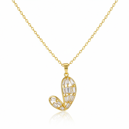 Crystal & 18K Gold-Plated Asymmetric Heart Pendant Necklace - Street Region
