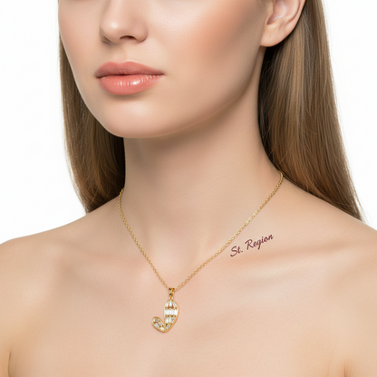 Crystal & 18K Gold-Plated Asymmetric Heart Pendant Necklace - Street Region