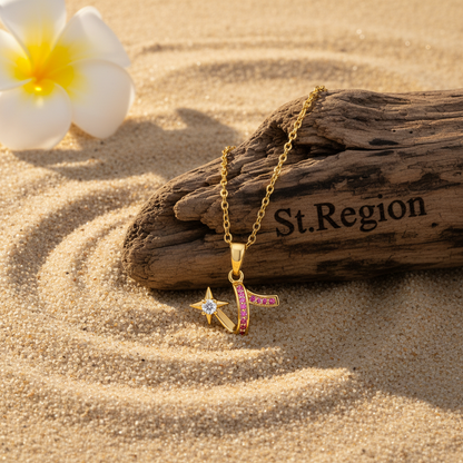 Cubic Zirconia & 18K Gold-Plated Shooting Star Pendant Necklace - Street Region