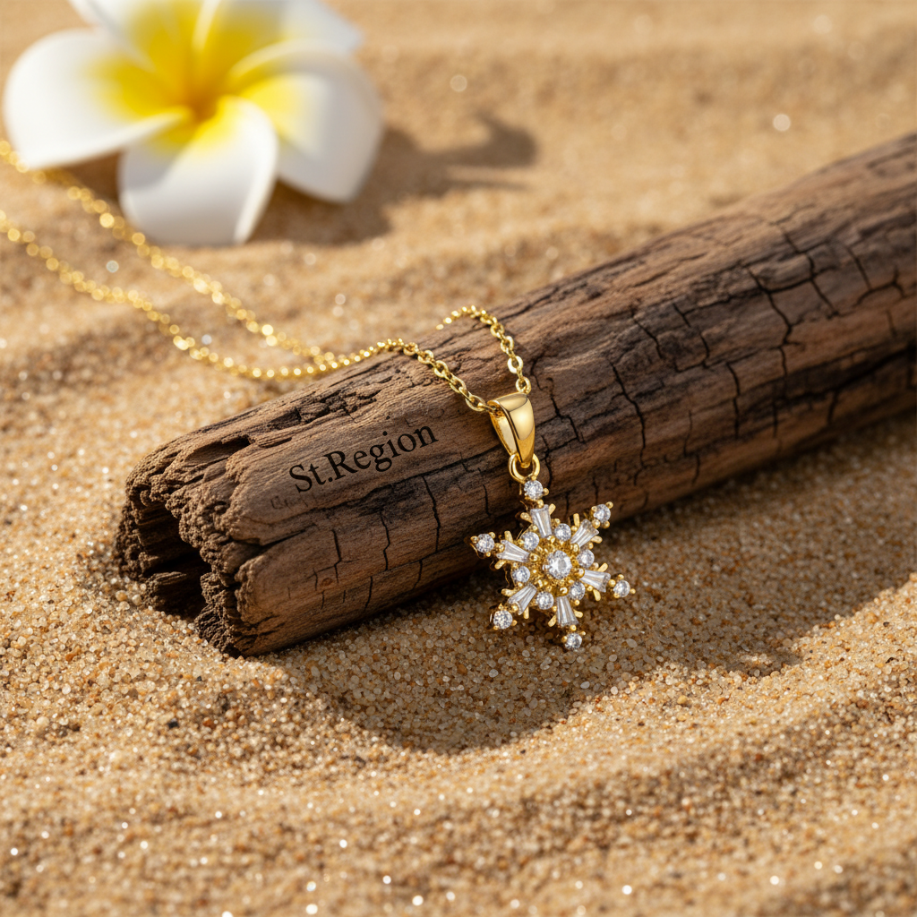 Cubic Zirconia & Crystal Snowflake Pendant Necklace - Street Region