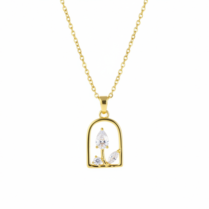 Crystal & 18K Gold-Plated Vase Pendant Necklace - Street Region
