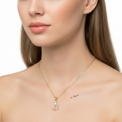 Crystal & 18K Gold-Plated Branch Pendant Necklace - Street Region