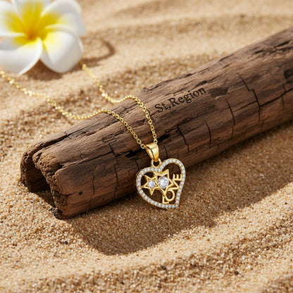 Crystal & Cubic Zirconia 18K Gold-Plated 'Love' Heart Pendant Necklace