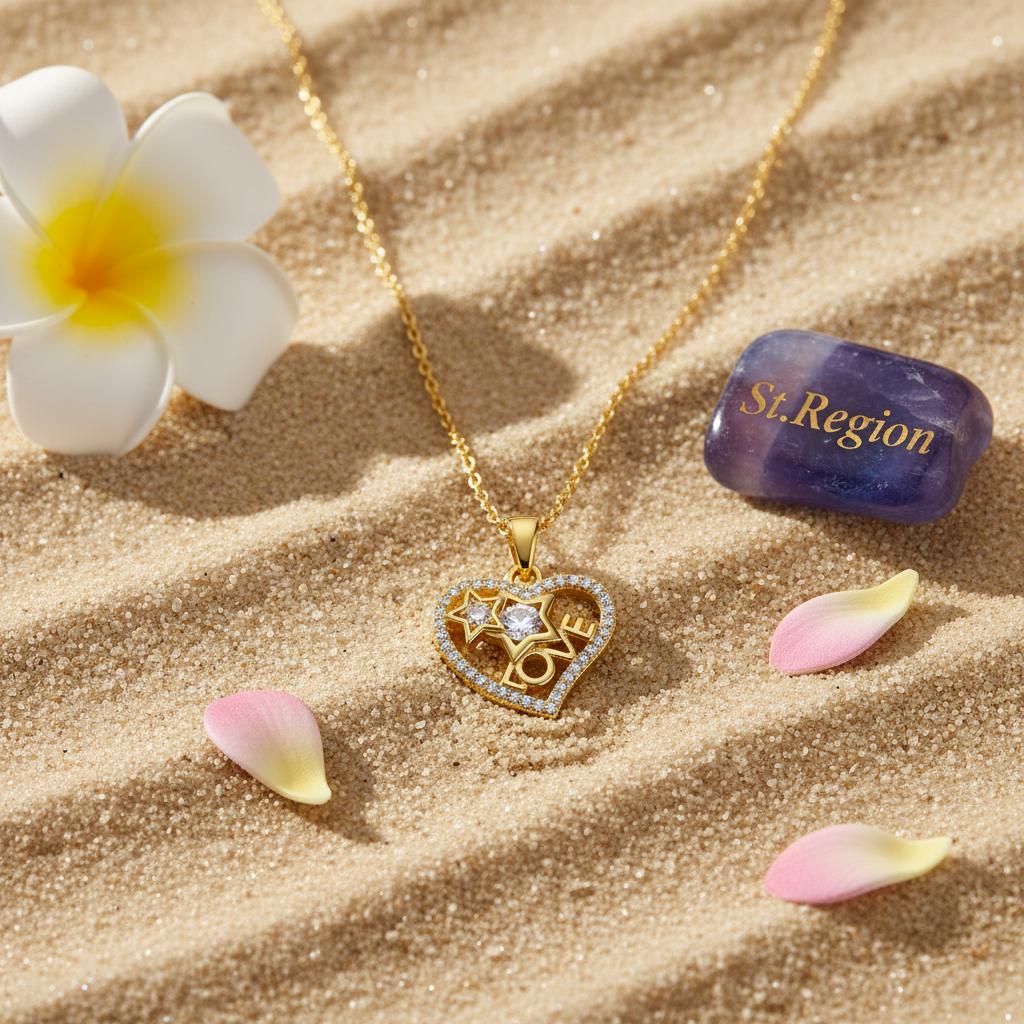 Crystal & Cubic Zirconia 18K Gold-Plated 'Love' Heart Pendant Necklace