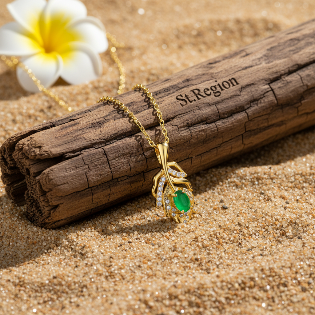 Green Jade & Cubic Zirconia Leaf Pendant Necklace - Street Region