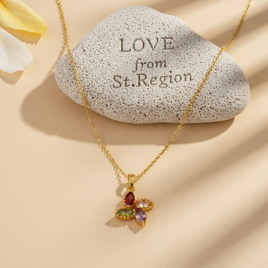 Purple Multicolor Crystal & 18K Gold-Plated Pendant Necklace