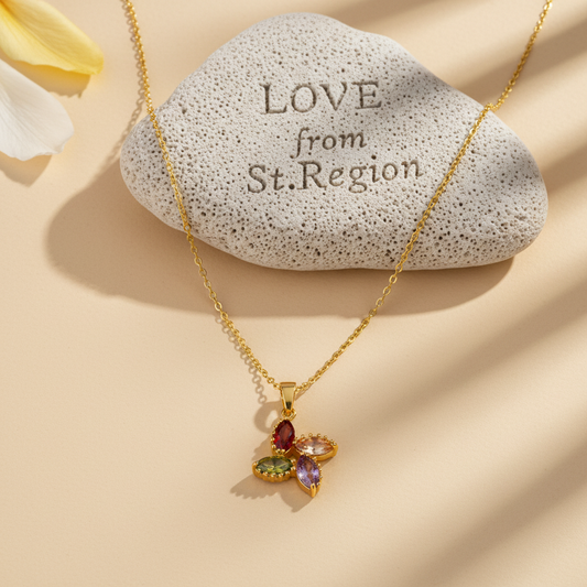 Purple Multicolor Crystal & 18K Gold-Plated Pendant Necklace